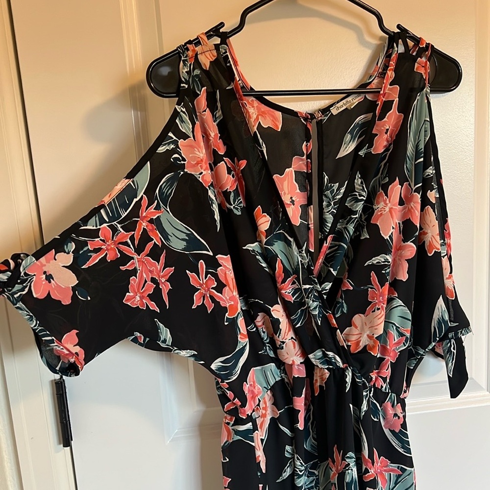 Floral Cold Shoulder Romper